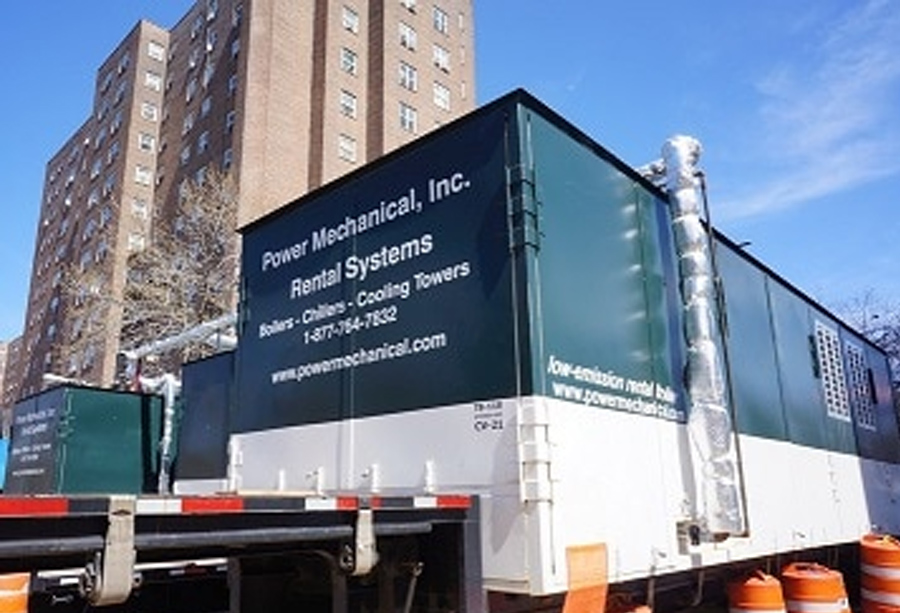 800 HP fully enclosed boiler for rent