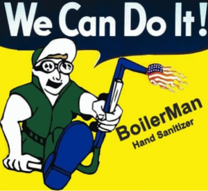 Boiler Man Hand Sanitizer Cover Image