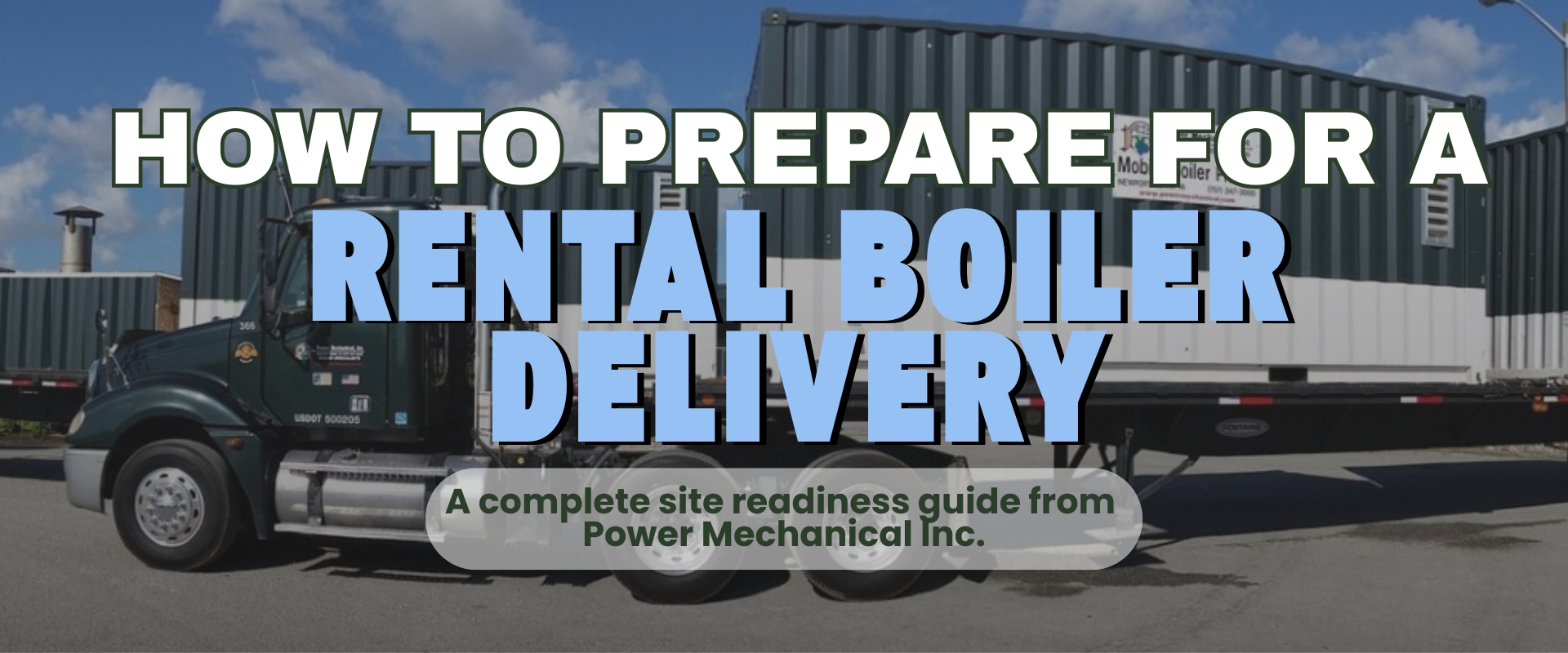 how to prepare for a rental boiler delivery setup example