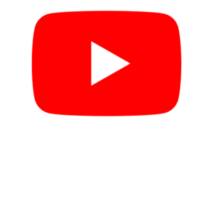 YouTube logo: red rounded square with a white play triangle in the center