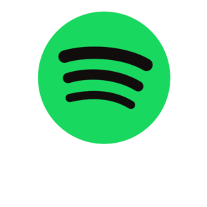 Part of the Spotify logo: a green circle with three black curved lines on a black background.