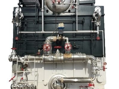 trailer mounted watertube 60000 PPH boiler feedwater piping