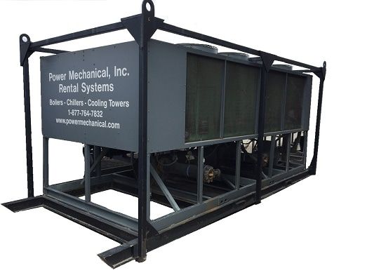 100 ton air cooled chiller for rent