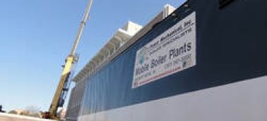 Mobile boiler installation at a hospital