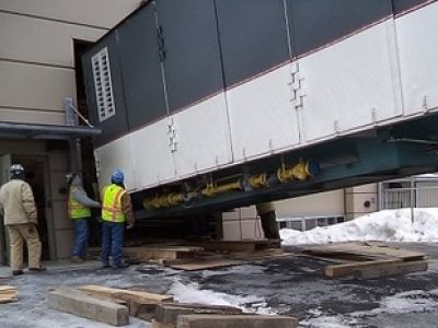 1000 HP trailer mounted boiler installation