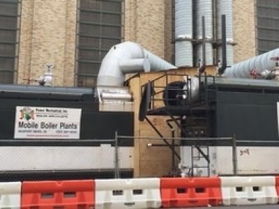 trailer mounted watertube 75000 PPH boiler installed in Washington DC
